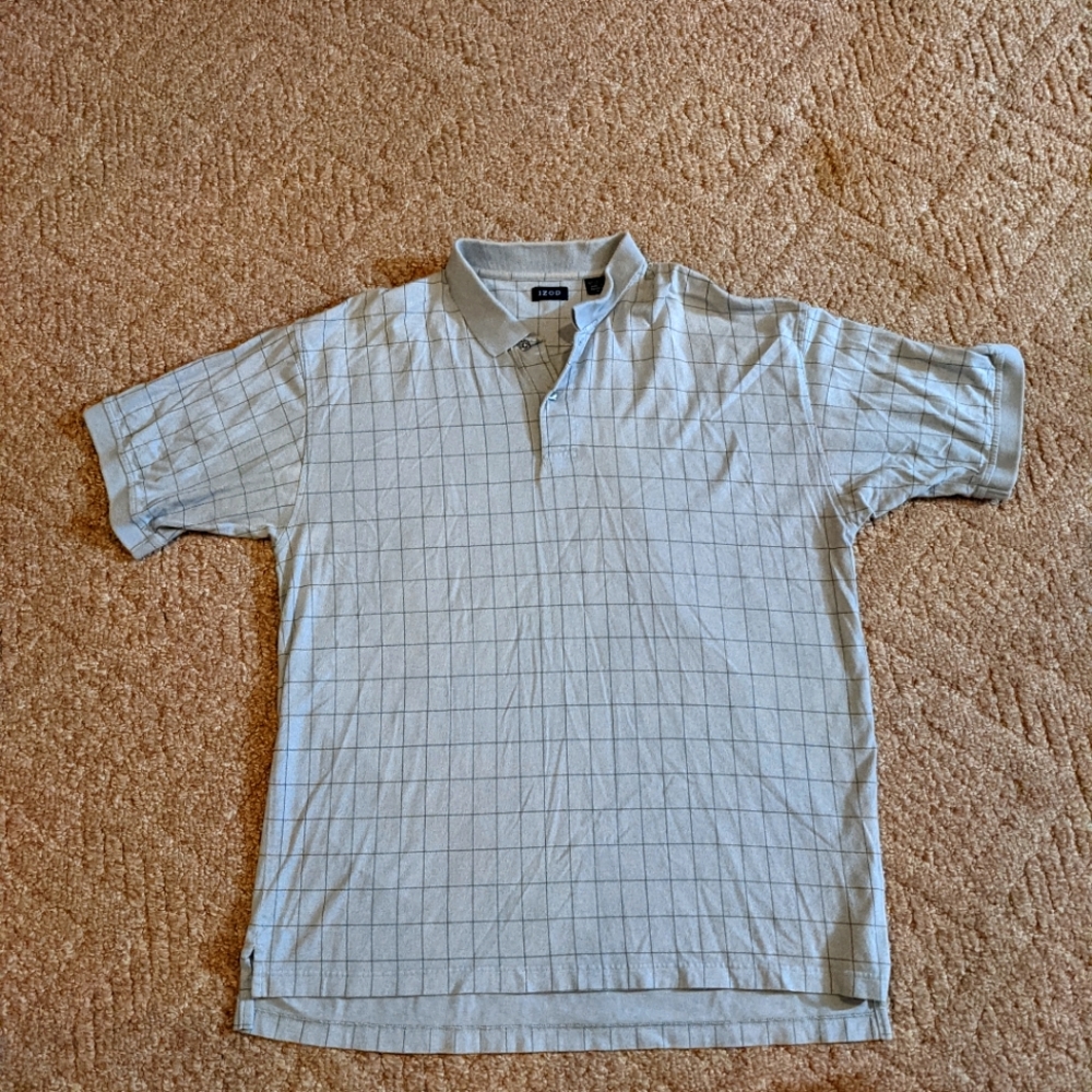 Men's Izod XL Grey Short Sleeve Polo